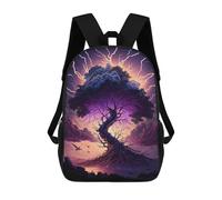 sinyumoney Sac À Dos 17 Pouces Enchanted Tree Lightning Storm -1, Cartable Imprimé En 3D, Sac À Goûter, Sac À Dos De Voyage, Sac À Dos Pour Amis (filles Et Garçons)