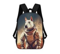 sinyumoney Sac À Dos 17 Pouces English Bull Terrier Mars, Cartable Imprimé En 3D, Sac À Goûter, Sac À Dos De Voyage, Sac À Dos Pour Amis (filles Et Garçons)