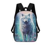 sinyumoney Sac À Dos 17 Pouces Fairy Tale Wolf Fantasy Art Print, Cartable Imprimé En 3D, Sac À Goûter, Sac À Dos De Voyage, Sac À Dos Pour Amis (filles Et Garçons)