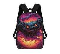 sinyumoney Sac À Dos 17 Pouces Fiery Demon Wings Artwork, Cartable Imprimé En 3D, Sac À Goûter, Sac À Dos De Voyage, Sac À Dos Pour Amis (filles Et Garçons)