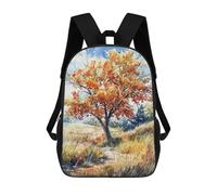 sinyumoney Sac À Dos 17 Pouces Fiery Foliage Path, Cartable Imprimé En 3D, Sac À Goûter, Sac À Dos De Voyage, Sac À Dos Pour Amis (filles Et Garçons)