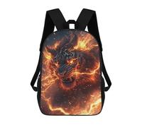 sinyumoney Sac À Dos 17 Pouces Flaming Tiger Artwork, Cartable Imprimé En 3D, Sac À Goûter, Sac À Dos De Voyage, Sac À Dos Pour Amis (filles Et Garçons)