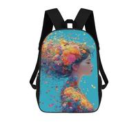 sinyumoney Sac À Dos 17 Pouces Floral Fantasy Woman, Cartable Imprimé En 3D, Sac À Goûter, Sac À Dos De Voyage, Sac À Dos Pour Amis (filles Et Garçons)