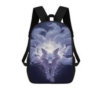 sinyumoney Sac À Dos 17 Pouces Fox Spirit Energy Artwork, Cartable Imprimé En 3D, Sac À Goûter, Sac À Dos De Voyage, Sac À Dos Pour Amis (filles Et Garçons)