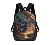 sinyumoney Sac À Dos 17 Pouces Fox Spirit Lightning Storm -1, Cartable Imprimé En 3D, Sac À Goûter, Sac À Dos De Voyage, Sac À Dos Pour Amis (filles Et Garçons)