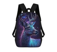 sinyumoney Sac À Dos 17 Pouces Galactic Deer Art Print-6, Cartable Imprimé En 3D, Sac À Goûter, Sac À Dos De Voyage, Sac À Dos Pour Amis (filles Et Garçons)