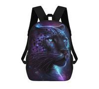 sinyumoney Sac À Dos 17 Pouces Galactic Leopard Portrait-4, Cartable Imprimé En 3D, Sac À Goûter, Sac À Dos De Voyage, Sac À Dos Pour Amis (filles Et Garçons)