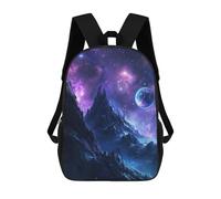 sinyumoney Sac À Dos 17 Pouces Galactic Mountain Majesty, Cartable Imprimé En 3D, Sac À Goûter, Sac À Dos De Voyage, Sac À Dos Pour Amis (filles Et Garçons)