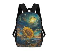 sinyumoney Sac À Dos 17 Pouces Galactic Sunflower Fantasy, Cartable Imprimé En 3D, Sac À Goûter, Sac À Dos De Voyage, Sac À Dos Pour Amis (filles Et Garçons)