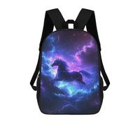 sinyumoney Sac À Dos 17 Pouces Galactic Unicorn Art Print, Cartable Imprimé En 3D, Sac À Goûter, Sac À Dos De Voyage, Sac À Dos Pour Amis (filles Et Garçons)
