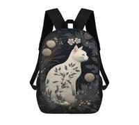 sinyumoney Sac À Dos 17 Pouces Garden Cat Art Print-2, Cartable Imprimé En 3D, Sac À Goûter, Sac À Dos De Voyage, Sac À Dos Pour Amis (filles Et Garçons)