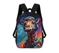 sinyumoney Sac À Dos 17 Pouces Giraffe Astronaut Space Art Print, Cartable Imprimé En 3D, Sac À Goûter, Sac À Dos De Voyage, Sac À Dos Pour Amis (filles Et Garçons)