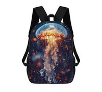 sinyumoney Sac À Dos 17 Pouces Glowing Jellyfish in Dark Water, Cartable Imprimé En 3D, Sac À Goûter, Sac À Dos De Voyage, Sac À Dos Pour Amis (filles Et Garçons)