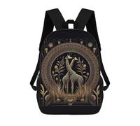sinyumoney Sac À Dos 17 Pouces Golden Giraffe Couple, Cartable Imprimé En 3D, Sac À Goûter, Sac À Dos De Voyage, Sac À Dos Pour Amis (filles Et Garçons)