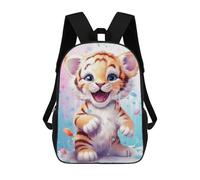sinyumoney Sac À Dos 17 Pouces Happy Little Milky Tiger, Cartable Imprimé En 3D, Sac À Goûter, Sac À Dos De Voyage, Sac À Dos Pour Amis (filles Et Garçons)