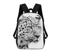 sinyumoney Sac À Dos 17 Pouces Jaguar Face Black And Whit, Cartable Imprimé En 3D, Sac À Goûter, Sac À Dos De Voyage, Sac À Dos Pour Amis (filles Et Garçons)