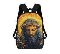 sinyumoney Sac À Dos 17 Pouces Jesus Christ Crown of Thorns Art Print -3, Cartable Imprimé En 3D, Sac À Goûter, Sac À Dos De Voyage, Sac À Dos Pour Amis (filles Et Garçons)
