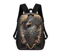 sinyumoney Sac À Dos 17 Pouces King Eagle Art Deco, Cartable Imprimé En 3D, Sac À Goûter, Sac À Dos De Voyage, Sac À Dos Pour Amis (filles Et Garçons)