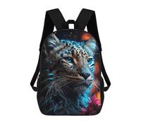 sinyumoney Sac À Dos 17 Pouces Leopard with Blue Eyes -6, Cartable Imprimé En 3D, Sac À Goûter, Sac À Dos De Voyage, Sac À Dos Pour Amis (filles Et Garçons)