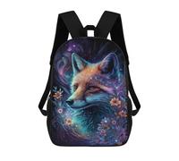 sinyumoney Sac À Dos 17 Pouces Magical Fox Fantasy Artwork, Cartable Imprimé En 3D, Sac À Goûter, Sac À Dos De Voyage, Sac À Dos Pour Amis (filles Et Garçons)