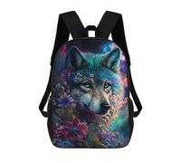 sinyumoney Sac À Dos 17 Pouces Magical Wolf Fantasy Artwork, Cartable Imprimé En 3D, Sac À Goûter, Sac À Dos De Voyage, Sac À Dos Pour Amis (filles Et Garçons)