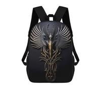 sinyumoney Sac À Dos 17 Pouces Majestic Golden Eagle, Cartable Imprimé En 3D, Sac À Goûter, Sac À Dos De Voyage, Sac À Dos Pour Amis (filles Et Garçons)