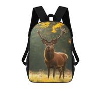 sinyumoney Sac À Dos 17 Pouces Majestic Red Deer Stag, Cartable Imprimé En 3D, Sac À Goûter, Sac À Dos De Voyage, Sac À Dos Pour Amis (filles Et Garçons)