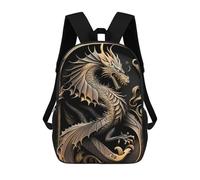 sinyumoney Sac À Dos 17 Pouces Mighty Golden Dragon, Cartable Imprimé En 3D, Sac À Goûter, Sac À Dos De Voyage, Sac À Dos Pour Amis (filles Et Garçons)