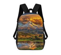 sinyumoney Sac À Dos 17 Pouces Mountain Reflections Nature's Canvas, Cartable Imprimé En 3D, Sac À Goûter, Sac À Dos De Voyage, Sac À Dos Pour Amis (filles Et Garçons)