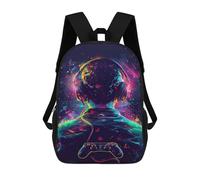 sinyumoney Sac À Dos 17 Pouces Neon Gaming Adventure, Cartable Imprimé En 3D, Sac À Goûter, Sac À Dos De Voyage, Sac À Dos Pour Amis (filles Et Garçons)