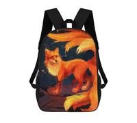 sinyumoney Sac À Dos 17 Pouces Nine-tailed Fox Digital Art, Cartable Imprimé En 3D, Sac À Goûter, Sac À Dos De Voyage, Sac À Dos Pour Amis (filles Et Garçons)