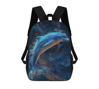 sinyumoney Sac À Dos 17 Pouces Oceanic Delight Dolphin Dance, Cartable Imprimé En 3D, Sac À Goûter, Sac À Dos De Voyage, Sac À Dos Pour Amis (filles Et Garçons)
