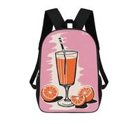 sinyumoney Sac À Dos 17 Pouces Orange Spritz in Rome, Cartable Imprimé En 3D, Sac À Goûter, Sac À Dos De Voyage, Sac À Dos Pour Amis (filles Et Garçons)