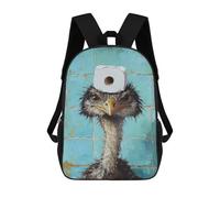 sinyumoney Sac À Dos 17 Pouces Ostrich with Toilet Paper on Head, Cartable Imprimé En 3D, Sac À Goûter, Sac À Dos De Voyage, Sac À Dos Pour Amis (filles Et Garçons)