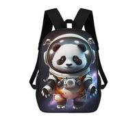 sinyumoney Sac À Dos 17 Pouces Panda Astronaut in Space-2, Cartable Imprimé En 3D, Sac À Goûter, Sac À Dos De Voyage, Sac À Dos Pour Amis (filles Et Garçons)