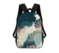 sinyumoney Sac À Dos 17 Pouces Peacock Garden II, Cartable Imprimé En 3D, Sac À Goûter, Sac À Dos De Voyage, Sac À Dos Pour Amis (filles Et Garçons)