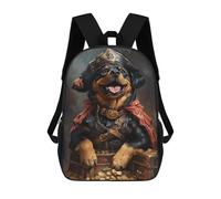 sinyumoney Sac À Dos 17 Pouces Pirate Dog Treasure Chest-96, Cartable Imprimé En 3D, Sac À Goûter, Sac À Dos De Voyage, Sac À Dos Pour Amis (filles Et Garçons)