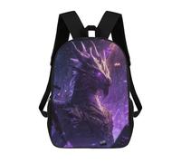 sinyumoney Sac À Dos 17 Pouces Purple Dragon Fantasy Artwork, Cartable Imprimé En 3D, Sac À Goûter, Sac À Dos De Voyage, Sac À Dos Pour Amis (filles Et Garçons)
