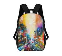 sinyumoney Sac À Dos 17 Pouces Road to Light, Cartable Imprimé En 3D, Sac À Goûter, Sac À Dos De Voyage, Sac À Dos Pour Amis (filles Et Garçons)