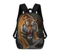 sinyumoney Sac À Dos 17 Pouces Roaring Tiger Close-Up, Cartable Imprimé En 3D, Sac À Goûter, Sac À Dos De Voyage, Sac À Dos Pour Amis (filles Et Garçons)