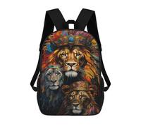 sinyumoney Sac À Dos 17 Pouces Royal Lion King Art Print, Cartable Imprimé En 3D, Sac À Goûter, Sac À Dos De Voyage, Sac À Dos Pour Amis (filles Et Garçons)