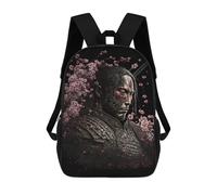 sinyumoney Sac À Dos 17 Pouces Samurai Warrior Art Print, Cartable Imprimé En 3D, Sac À Goûter, Sac À Dos De Voyage, Sac À Dos Pour Amis (filles Et Garçons)