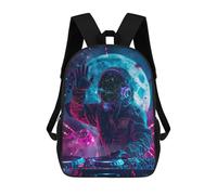 sinyumoney Sac À Dos 17 Pouces Space DJ Mixing Cosmic Beats, Cartable Imprimé En 3D, Sac À Goûter, Sac À Dos De Voyage, Sac À Dos Pour Amis (filles Et Garçons)