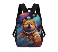 sinyumoney Sac À Dos 17 Pouces Space Dog Explorer-57, Cartable Imprimé En 3D, Sac À Goûter, Sac À Dos De Voyage, Sac À Dos Pour Amis (filles Et Garçons)