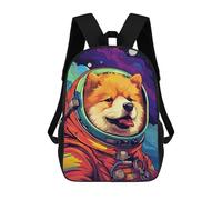 sinyumoney Sac À Dos 17 Pouces Space Dog Explorer-58, Cartable Imprimé En 3D, Sac À Goûter, Sac À Dos De Voyage, Sac À Dos Pour Amis (filles Et Garçons)