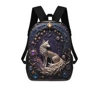 sinyumoney Sac À Dos 17 Pouces Steampunk Art FoxArt, Cartable Imprimé En 3D, Sac À Goûter, Sac À Dos De Voyage, Sac À Dos Pour Amis (filles Et Garçons)