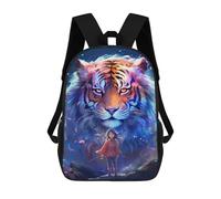 sinyumoney Sac À Dos 17 Pouces Tiger Fantasy Artwork-5, Cartable Imprimé En 3D, Sac À Goûter, Sac À Dos De Voyage, Sac À Dos Pour Amis (filles Et Garçons)