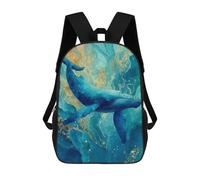sinyumoney Sac À Dos 17 Pouces Whale Ocean Art Print-1, Cartable Imprimé En 3D, Sac À Goûter, Sac À Dos De Voyage, Sac À Dos Pour Amis (filles Et Garçons)