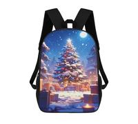 sinyumoney Sac À Dos 17inch Christmas Night Village Scene Sac À Dos Scolaire Imprimé En 3D Pour Garçons Et Filles, Sac À Dos Pour Ordinateur Portable Pour Enfants/étudiants/adultes