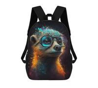 sinyumoney Sac À Dos 17inch Colorful Monkey with Glasses Sac À Dos Scolaire Imprimé En 3D Pour Garçons Et Filles, Sac À Dos Pour Ordinateur Portable Pour Enfants/étudiants/adultes